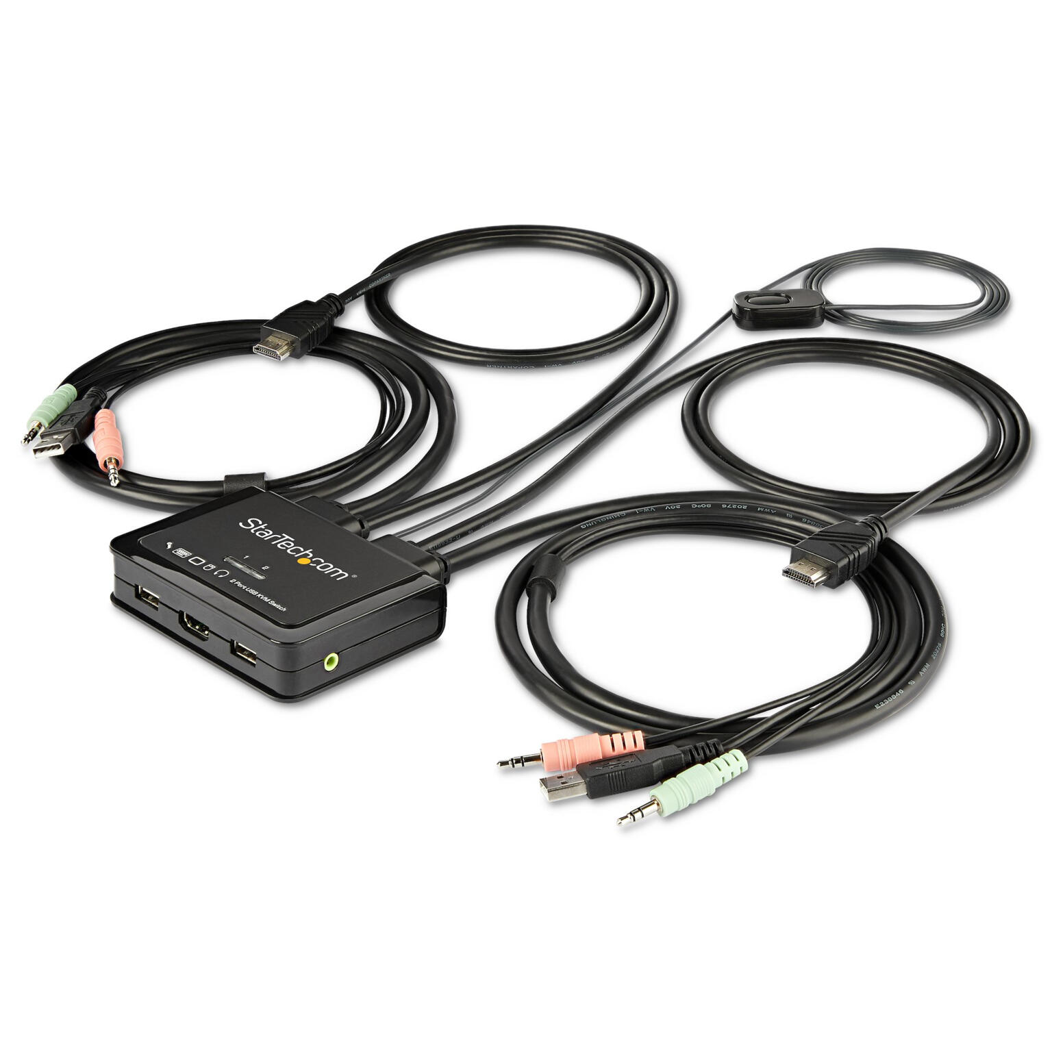 StarTech.com 2-poorts HDMI KVM switch met geÃ¯ntegreerde kabels USB 4K 60Hz