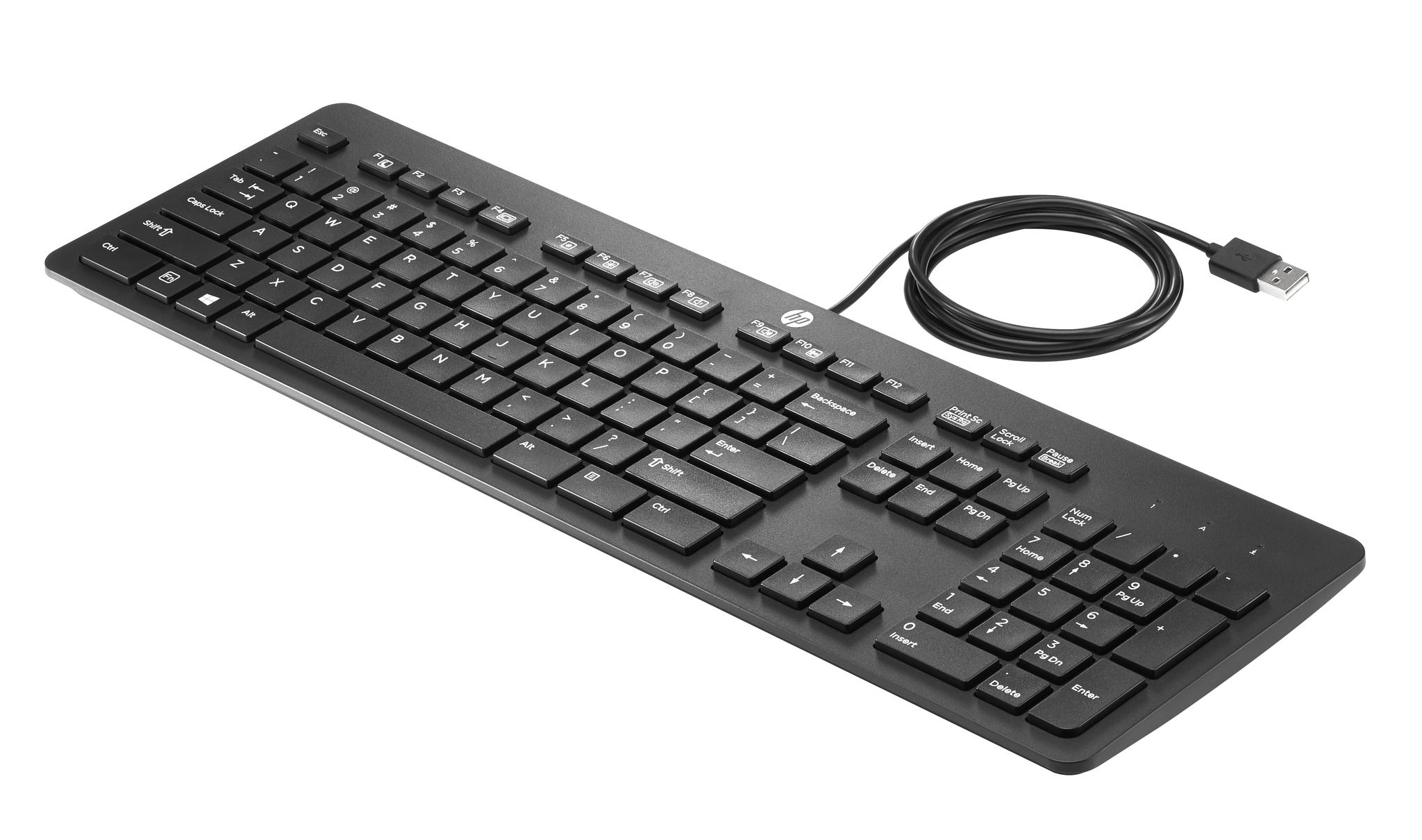 HP USB Business plat toetsenbord (bulk) - Qwerty US